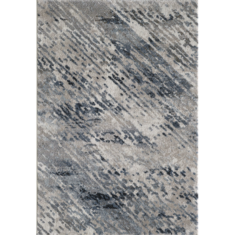 Tapis bleu / ivoire, Rectangle 3 pi 3 po x 5 pi 3 po