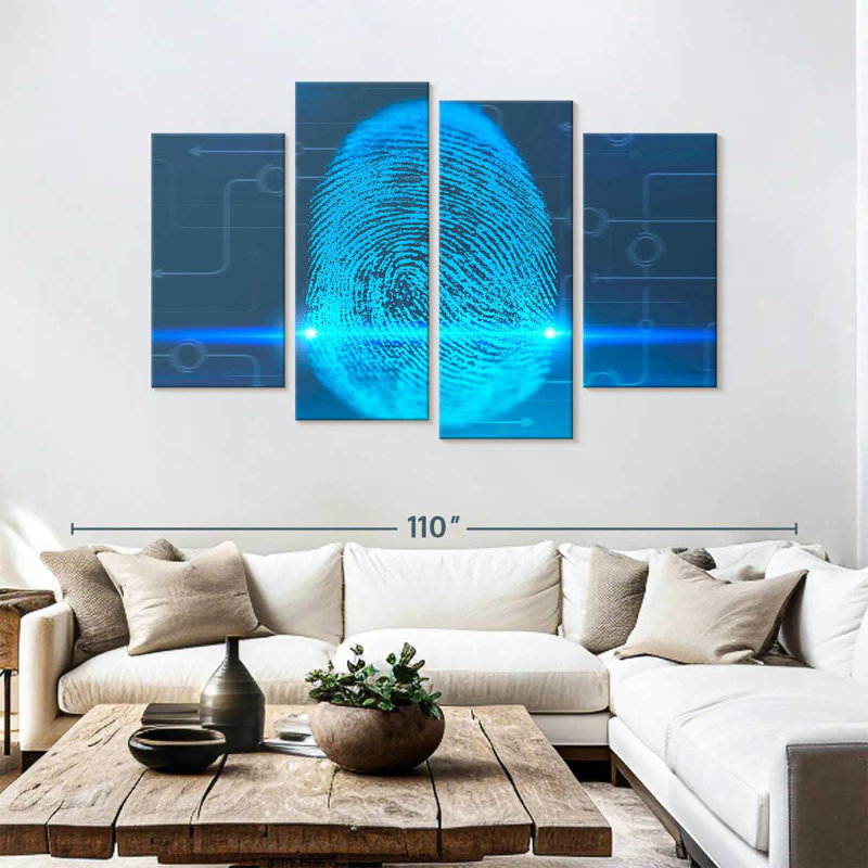 Keiri Digital Fingerprint, 54'' H x 84'' W