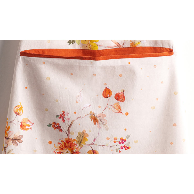 Christmas Floral Cotton Bib Apron