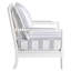 Chaise d'appoint 34 po avec rayures bleu marine et rayures blanches - ajoute un nouveau look
