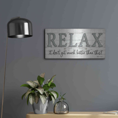 'Relax' by Susie Boyer, Metal Wall Art