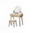 Contemporary Wood Vanity and Stool Set-1817994477