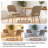 Chenille Upholstered Dining Chair With Solid Wood Legs-400927002-400927003