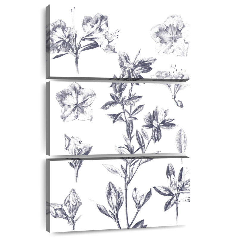 Lithograph Florals I Blue