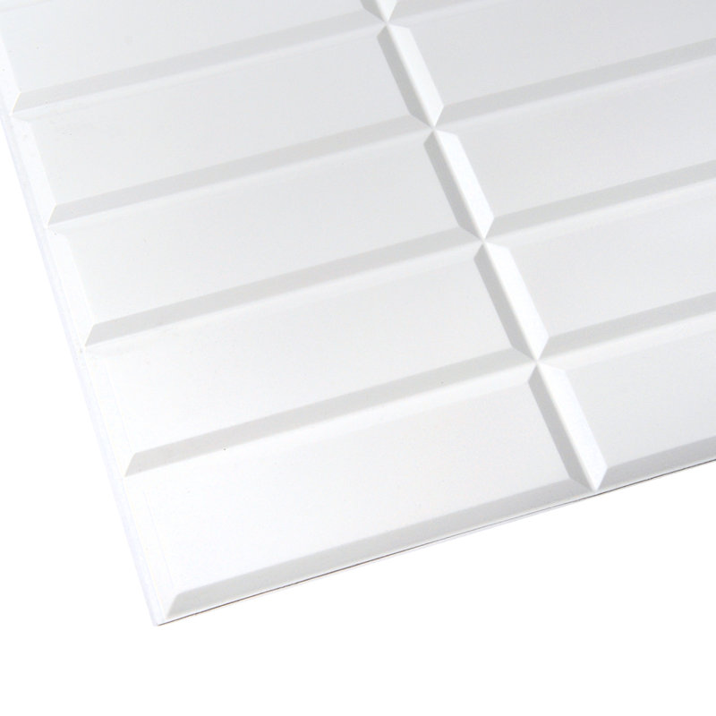 19" x 38" 3D Wall Panel (10-Pack), White/Pearl