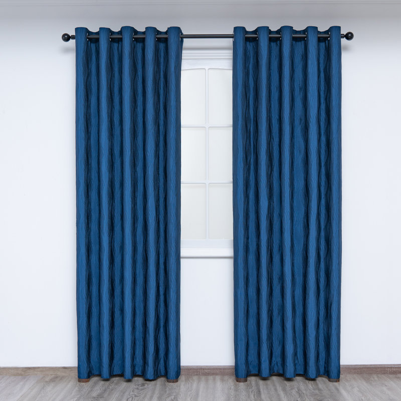 Paire de rideaux obscurcissant Aazim, Bleu marine