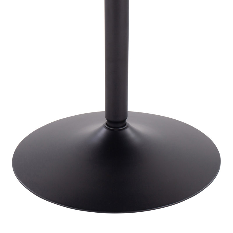 Table de salle à manger en acier noir et bois noir