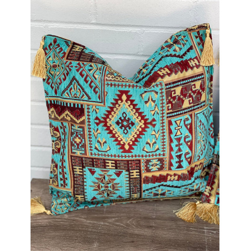 Geometric Cotton Blend Pillow Cover