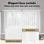 Curtains With Curtains Floral White Polyester-384632965