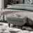 Ottoman With Storage For Living Room, 25" Storage Ottoman With Removable Lid, Button-Tufted Fabric Bench For Footrest And Seat With Wood Legs