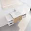Lavabo de salle de bain mural, 48 po, 2 portes à fermeture douce, petites tablettes, base de rangement en contreplaqué moderne, base de rangement