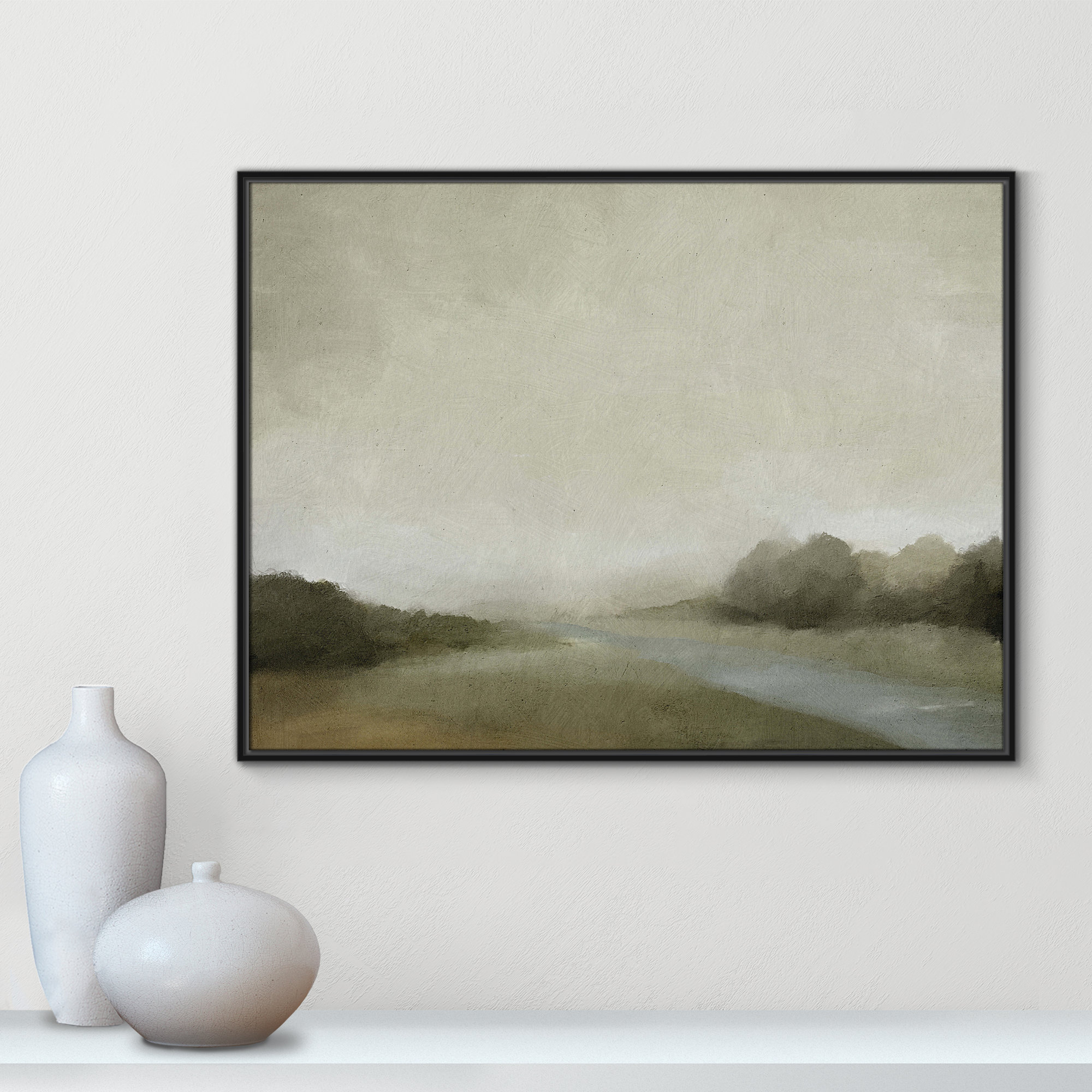 Vanora - Floater Frame Canvas, 31.5" H x 41.5" W, Black