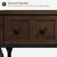 Console d'entrée de style colonne romaine en bois de PB rouge-brun avec plusieurs tiroirs de rangement, idéale pour un hall d'entrée, un salon, une salle à manger, un couloir, un appartement, un bureau ou un décor intérieur classique.