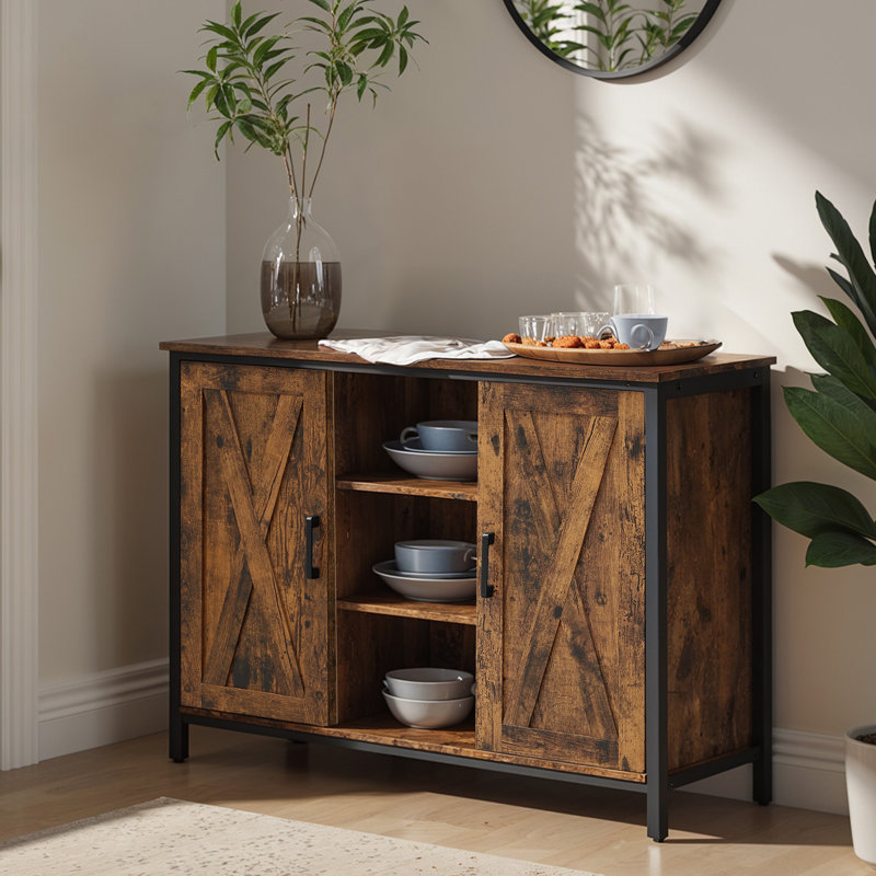 Buffet, Buffet, Armoire d'appoint, Portes de grange, Rustique