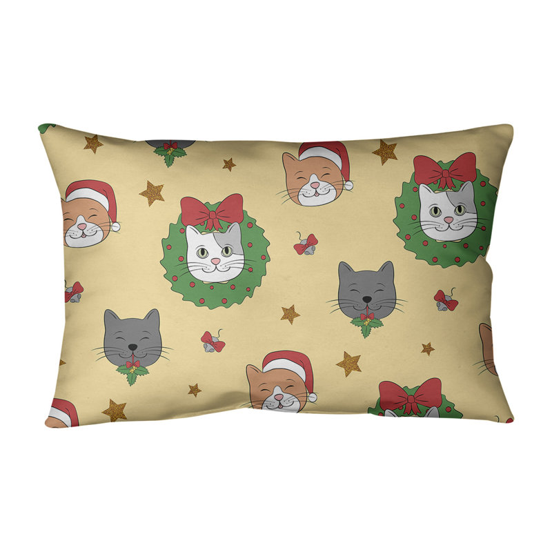 Coussin de noël, Jaune / paillettes dorées