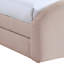 Chiu Chenille Fabric Upholstered Trundle Bed-1024057080