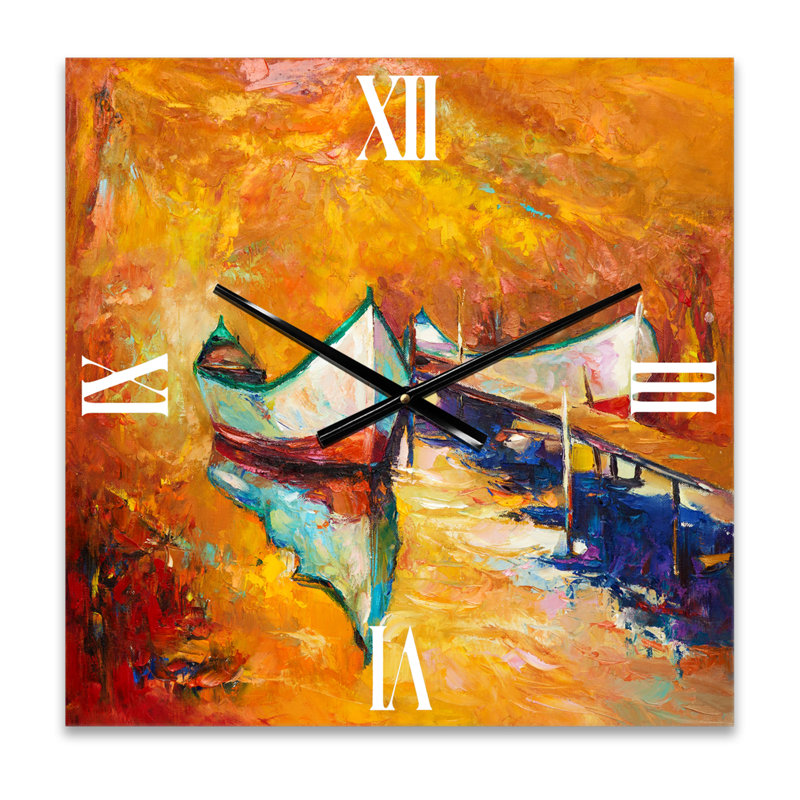 Petit bateau pendant une horloge murale, Moyen