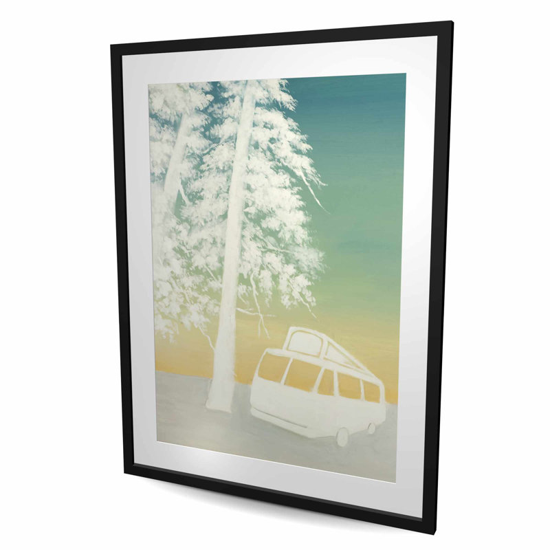 Impression de carte de voyage illustrée de camping pour la décoration intérieure