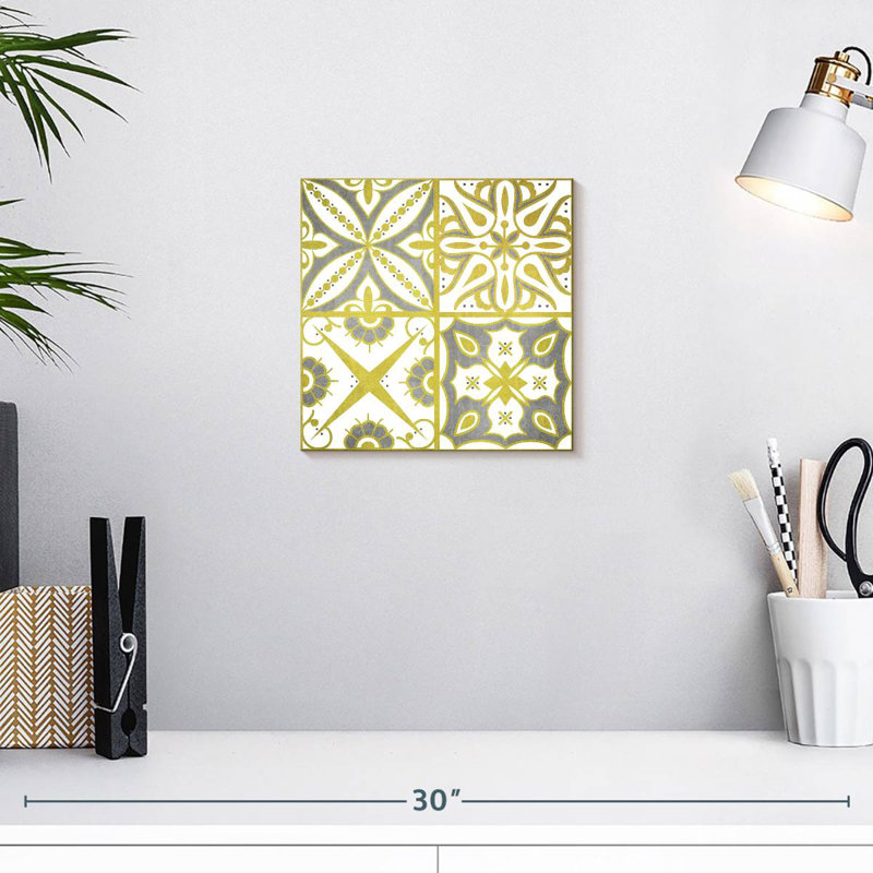 Carreaux azulejo Kerner Lime Gold, H 10 po x l 10 po