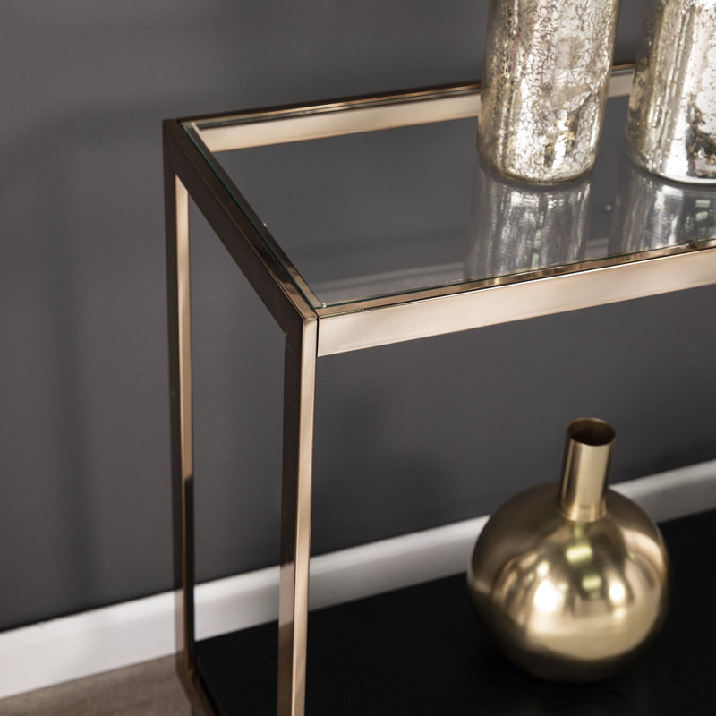 Loula 48'' Glass Top Console Table