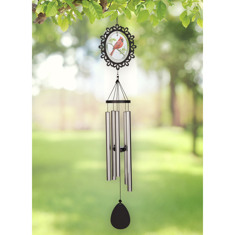 Carillon de jardin en verre ovale en métal