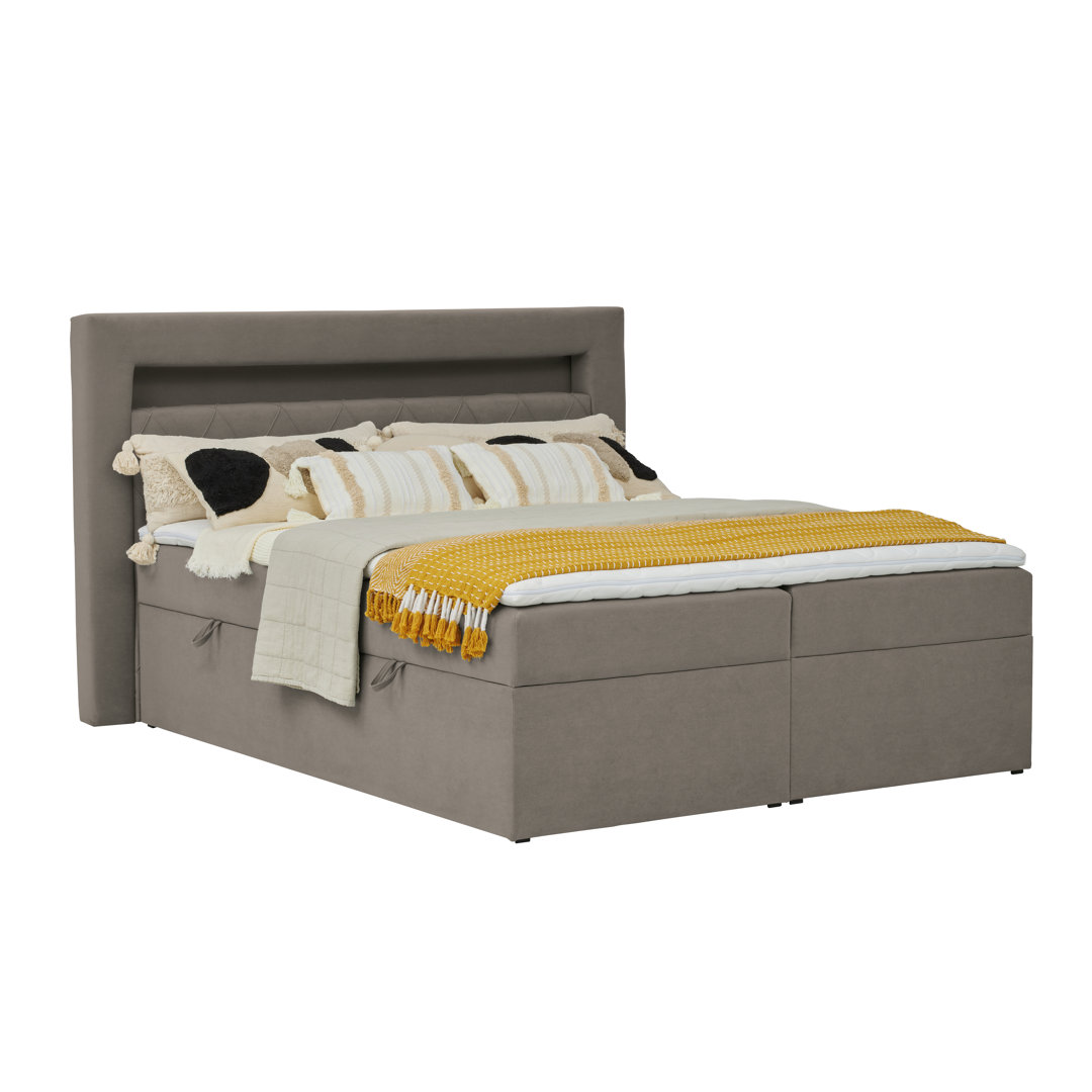 Boxspringbett Express mit Topper und Bettkasten