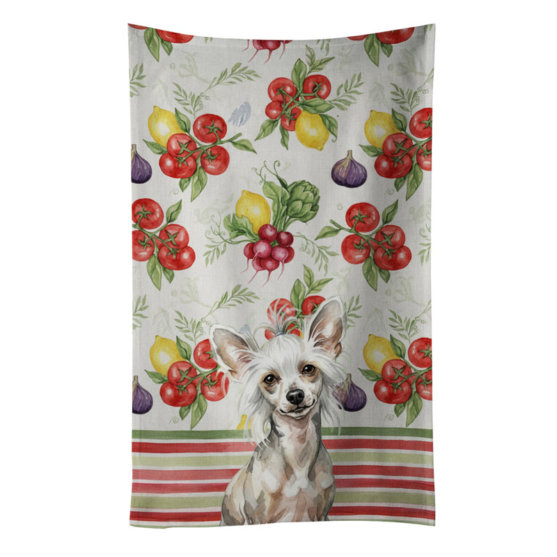 Serviette de cuisine sans poils, Motif chiné sans poils