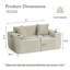 Causeuse surdimensionnée en mousse de 61 po avec oreillers et canapé en velours côtelé de compression Boneless-127360621