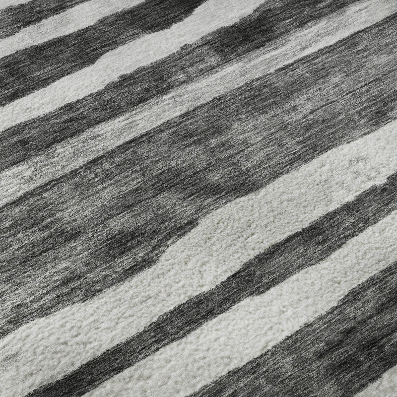 Premium Machine Washable Lyndhurst AMF1191 Stripes Rug, Runner 2'3" x 7'6"