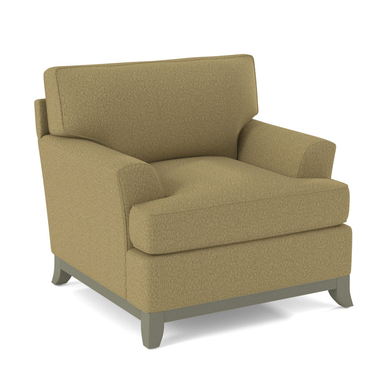 Oaks Way Armchair, Greystone, White Performance Fabric; 0851-94