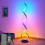 Lampe sur pied Smart RVB en spirale avec application et télécommande, 16 millions de couleurs et plus de 200 modes de scène, éclairage d'ambiance à DEL Music Sync pour le salon, la chambre à coucher et la décoration intérieure