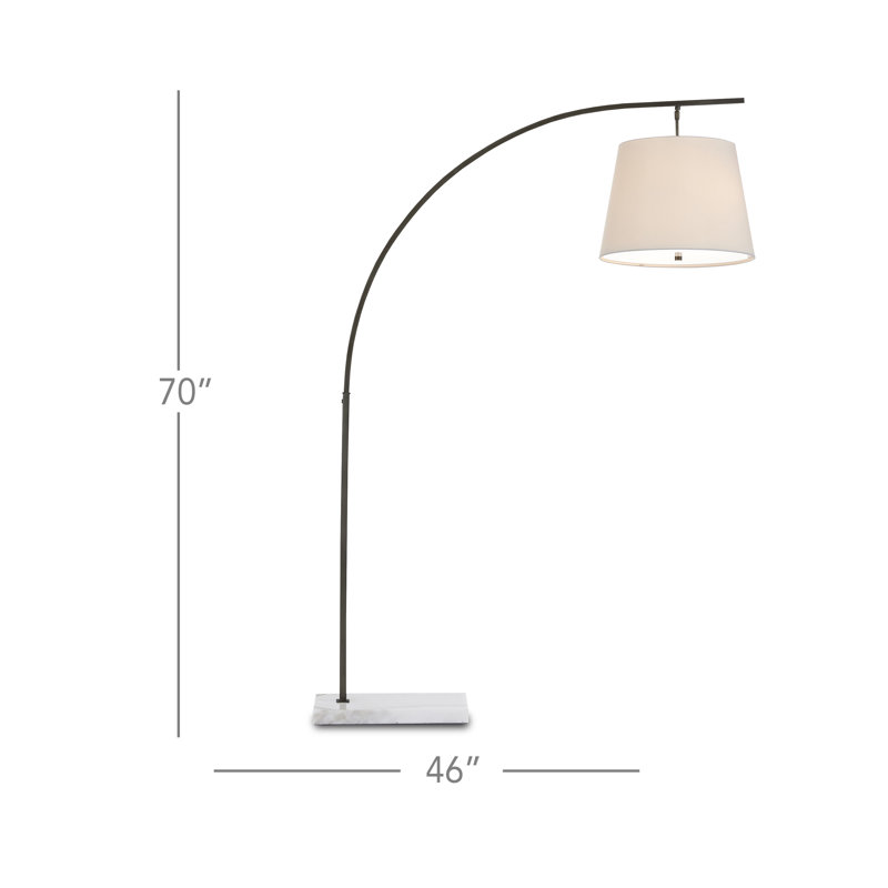 Cloister Arched Floor Lamp, Oil Rubbed Bronze/White
