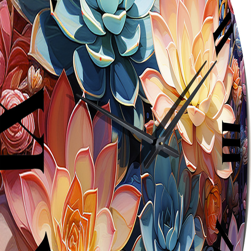 Cynan - Horloge murale florale, Petit