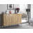 Elegant Console Table with Metal Legs, Atlantic Pine, 63.0 x 35.4 x 13.8 inches | 100% Chipboard Construction, Thickness: 0.7 inches | Numerous Shelves for Additional Storage, Perfect for Living Room & Entryway