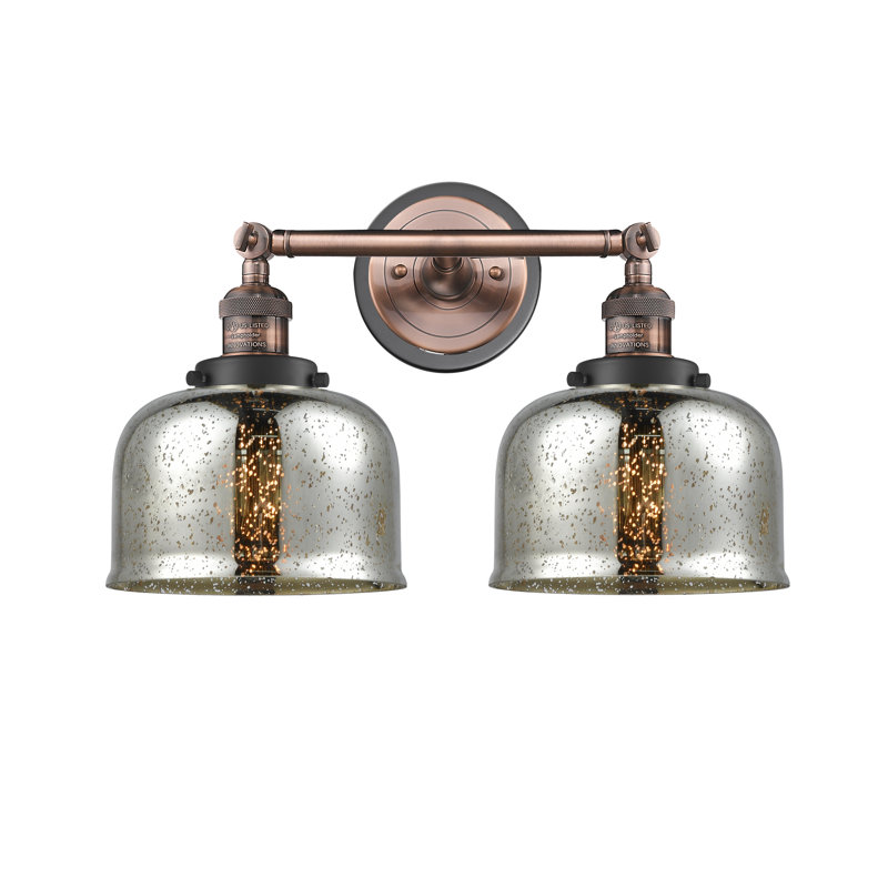 Anglo 2 - Light Dimmable Vanity Light, Silver Plated Mercury
