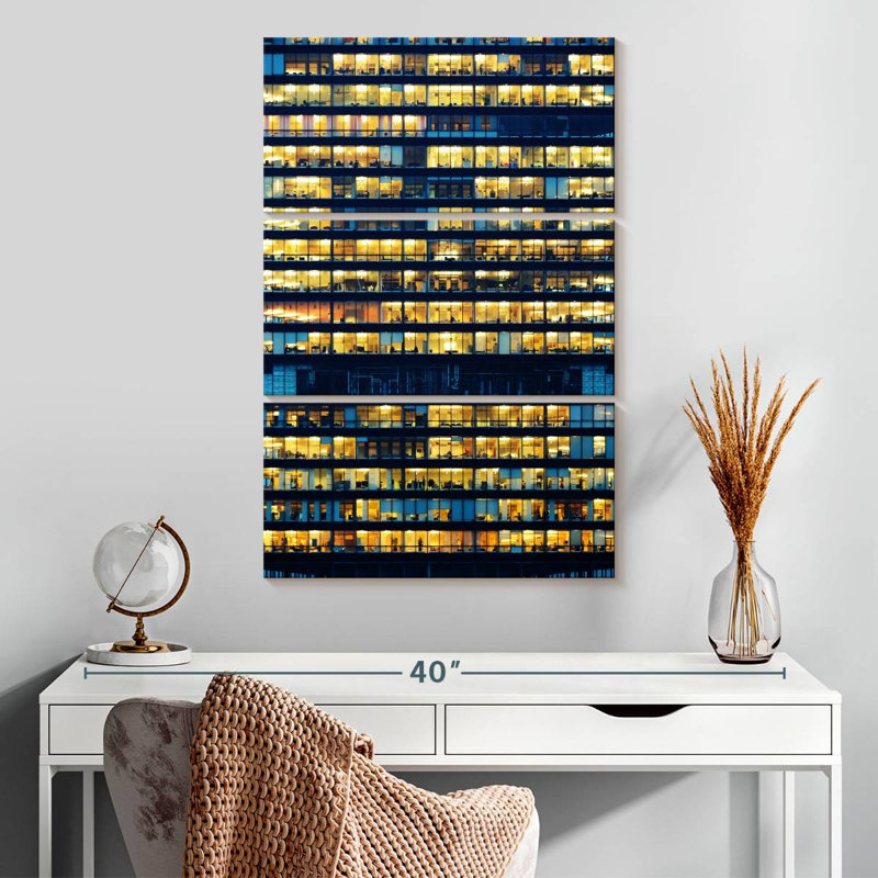 Lilie Office Building At Night, 32" H x 20" W