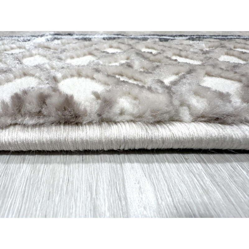 Tapis de couloir moderne moderne avec bordure abstraite 2 x 7 pour tapis de salon, Tapis de couloir 2 pi 8 po x 8 pi 2 po
