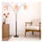 Royal 3-Arm Metal Arc Floor Lamp with Oil Rubbed Bronze Finish and Linen Shade, 4-Way Rotary Switch for Adjustable Lighting