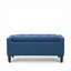 Banc de rangement avec repose-pieds, banc d'entrée rembourré avec siège, avec plateau relevable et pieds en bois d'hévéa-1430032403