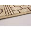 Tapis unique en laine noué à la main beige et brun 3 pi 9 po x 5 pi 9 po style années 2010 Mogul