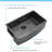 31.5 " L Single Bowl Stainless Steel Kitchen Sink