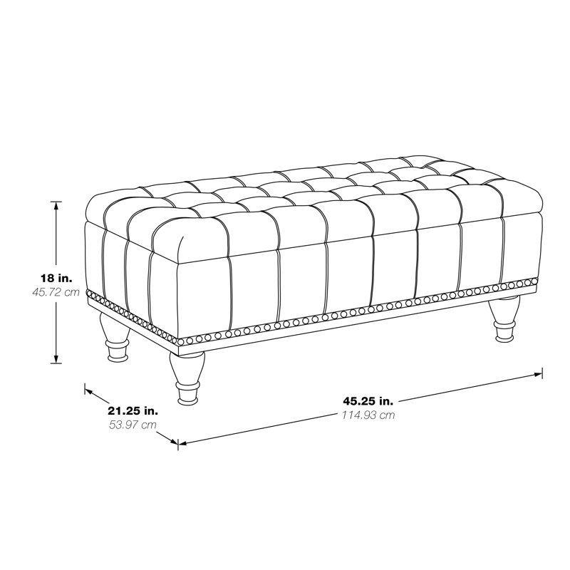 Baylie Faux Leather Ottoman, Pewter Faux leather
