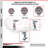 4-Piece Poly and Aluminum Caster Set