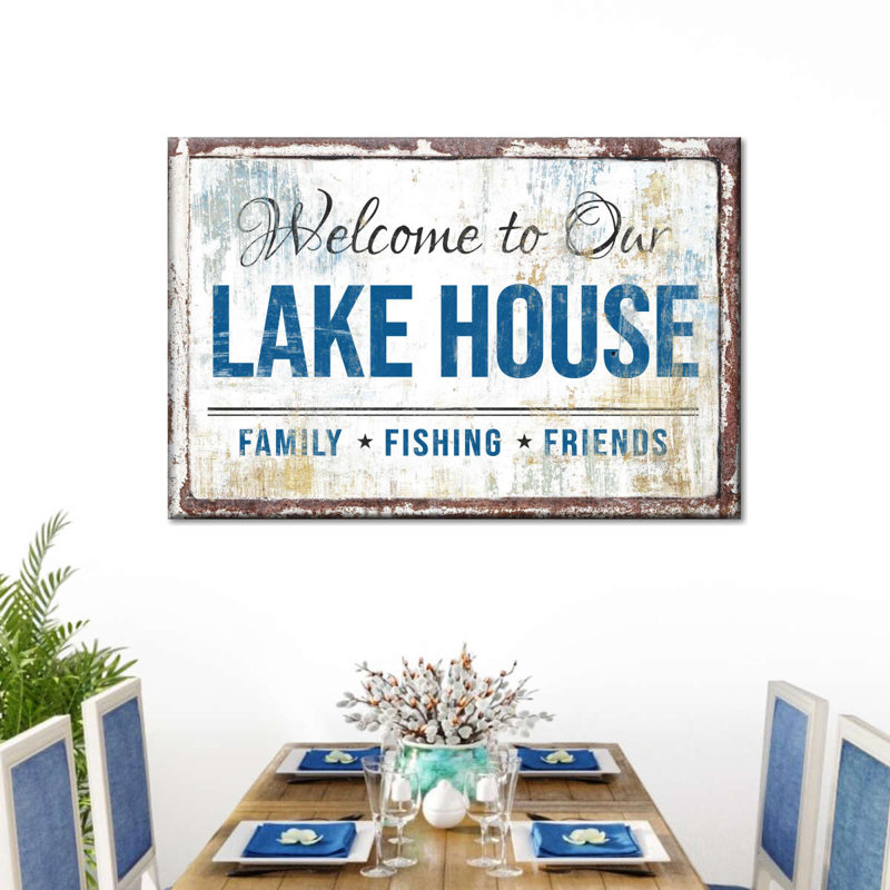 Bienvenue sur notre lac, impression sur toile, H 8 po x l 12 po x P 1 po