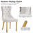 70" Glass Dining Table Set Of 5, Double U-Shaped Polished Stainless Steel Base, 10Mm Thick Tempered Glass Top And Velvet Upholstered Nailhead Chairs-413304888-413304889