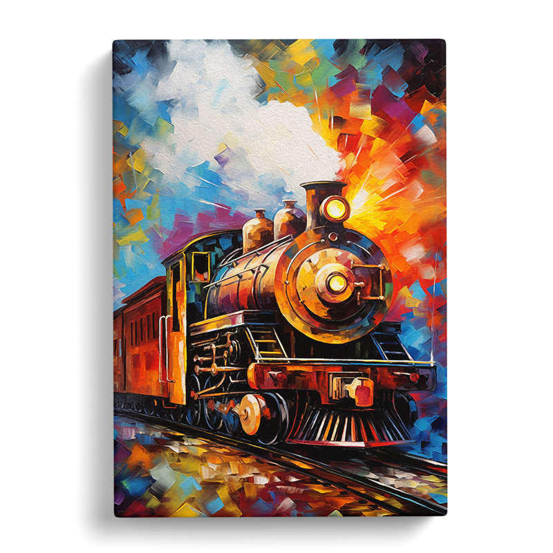 Train Abstract - Print, 50cm H x 35cm W x 3cm D