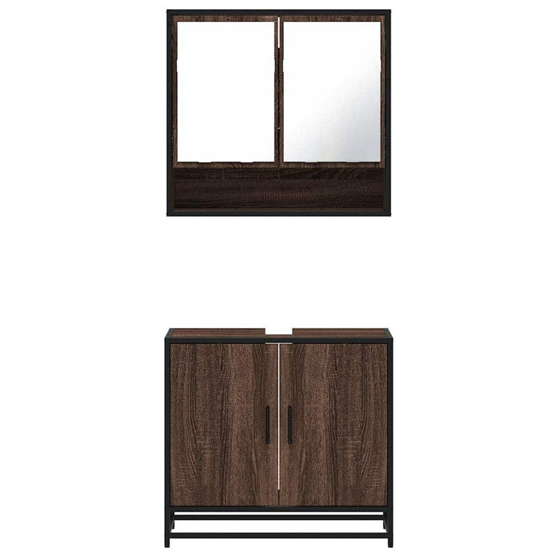 Bathroom Furniture Suite, Brown Oak