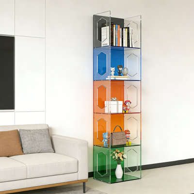 Transparent Colourful Acrylic bookcase