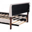 Lit plateforme tapissier grand avec lit gigogne simple Teddy-1870643594