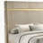 Malcolm Beige Upholstered Queen Wingback Bed